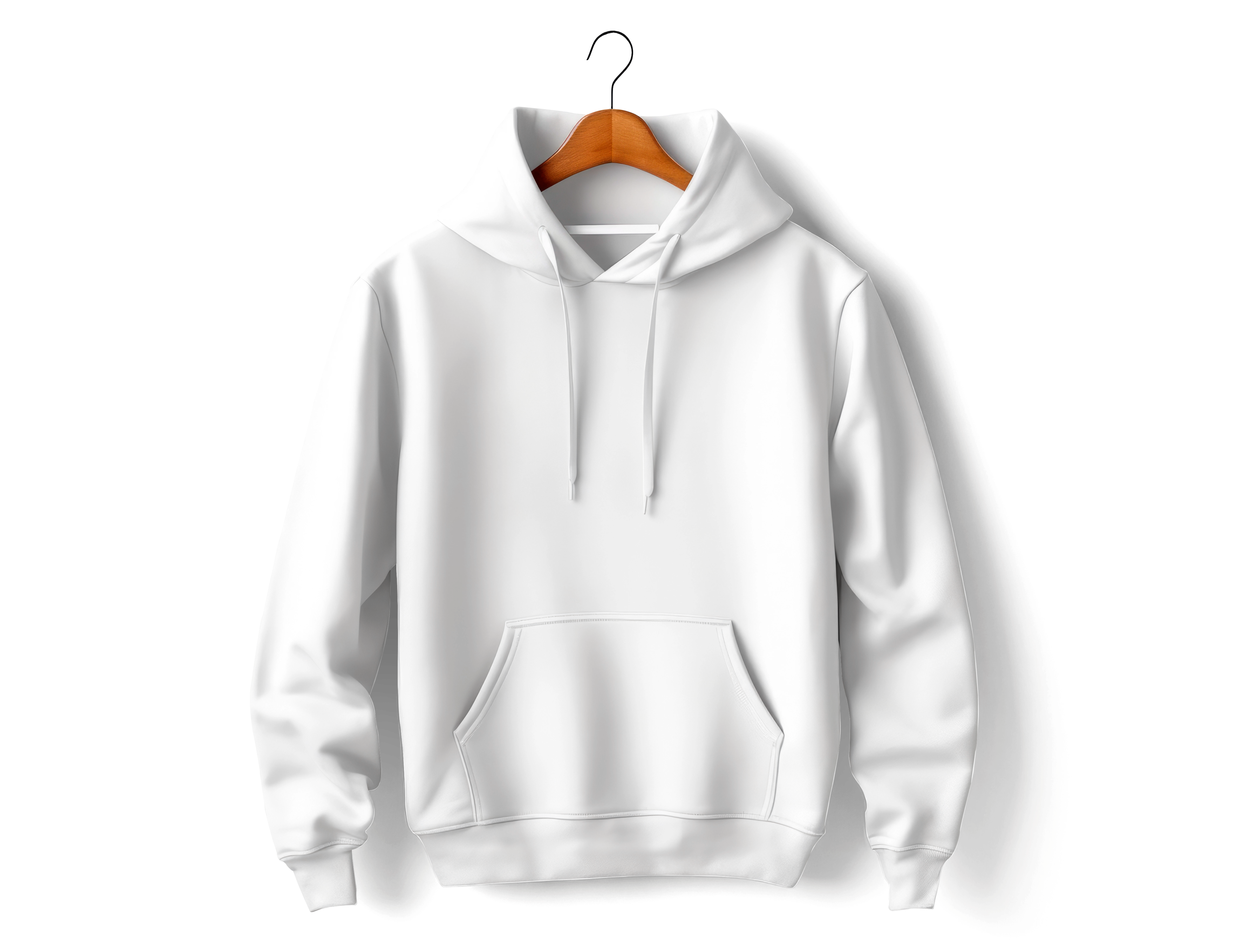 Basic White Hoodie Kaius 01 Three